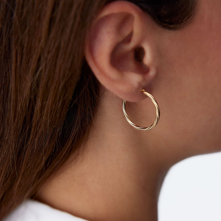 Italian Stud Hoop Earrings