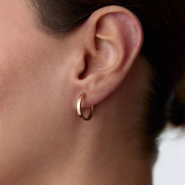 Interlocking Angular Hoop Earrings