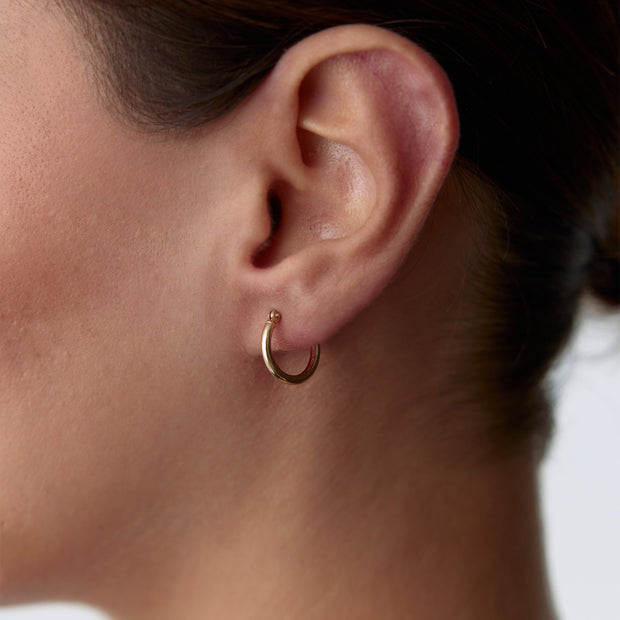 Slim Mini Bombe Hoop Earrings