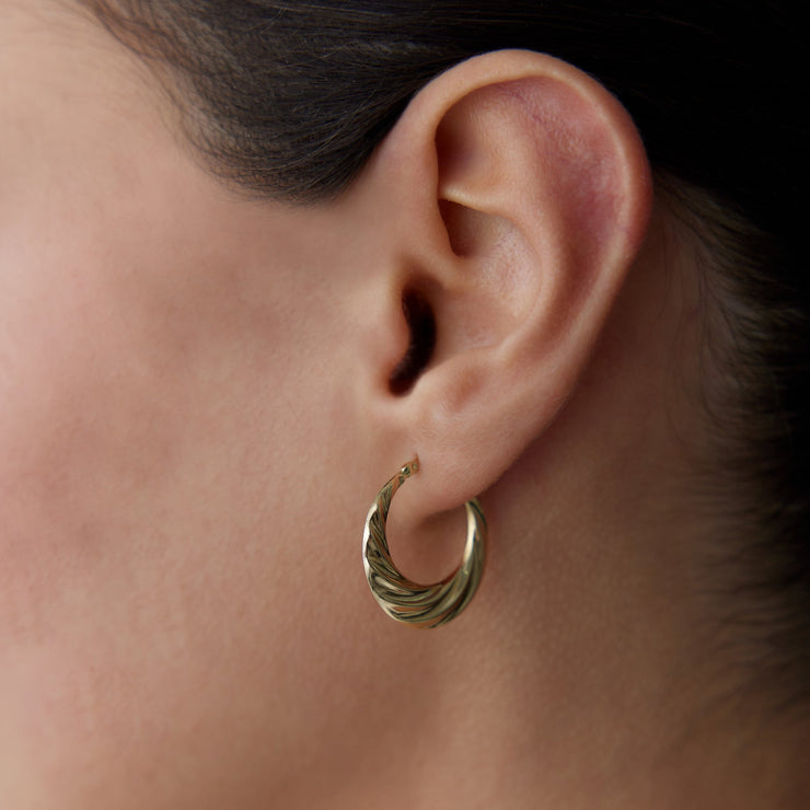 Boom Fold Hoop Earrings