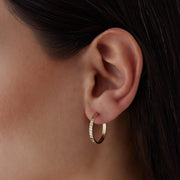 14k Gold Greek Model Hoop Earrings