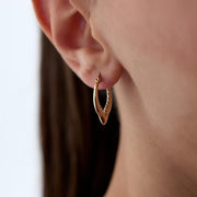 14k Gold Fusion Mu Hoop Earrings