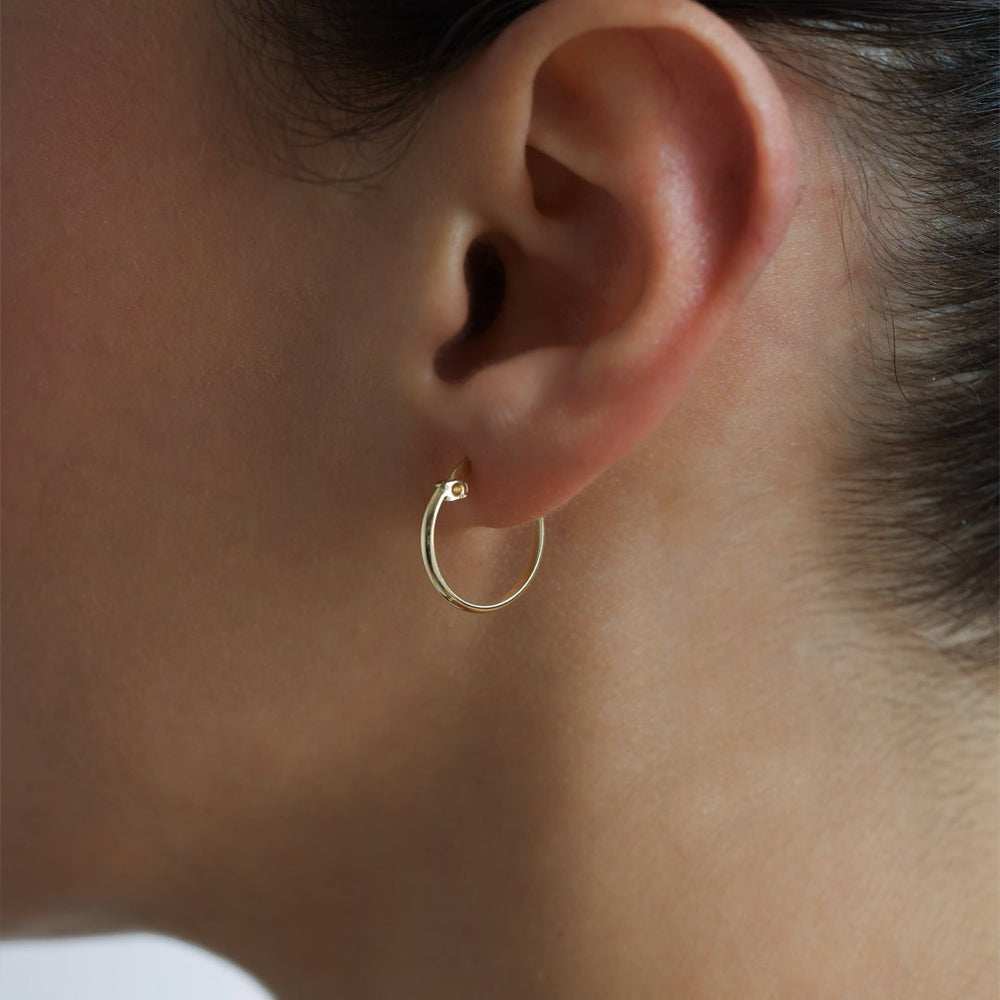 14k Gold Grooved X Small Hoop Earrings