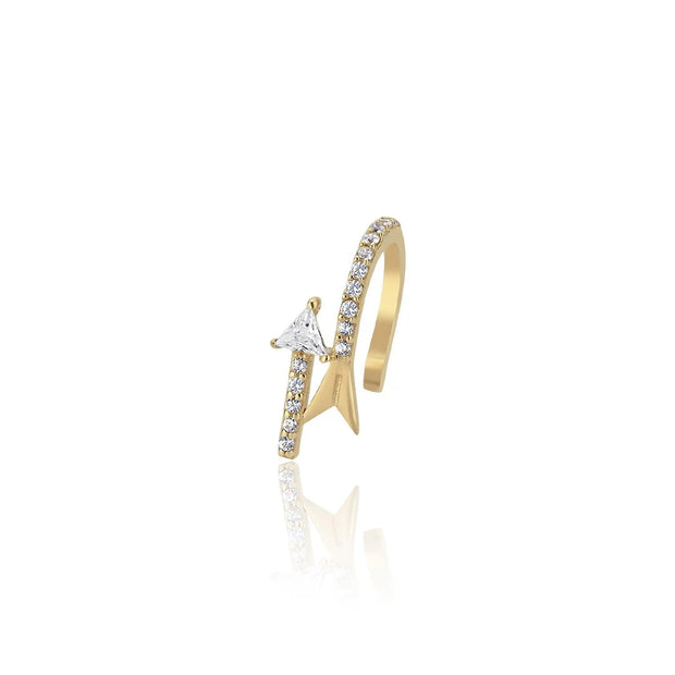 14k Gold Arrow Earcuff