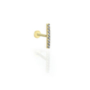 14k Gold Eight Stone Rod Tragus