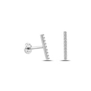 14k Gold Eight Stone Rod Tragus