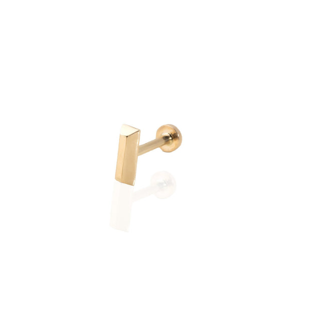 14k Gold Bullion Model Tragus Piercing