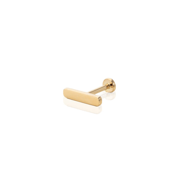 14k Gold Rod Plate Tragus Piercing