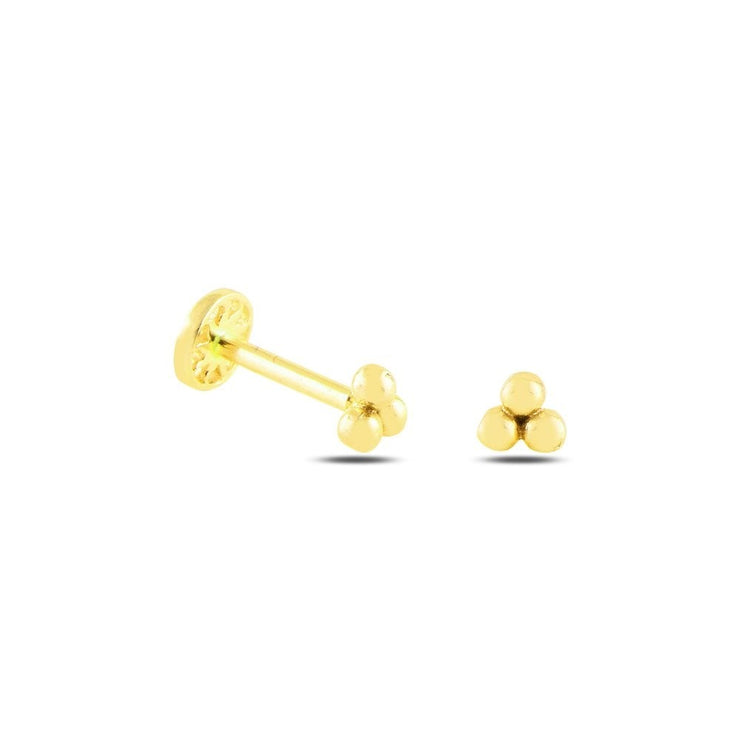 14k Gold Threesome Top Model Tragus Piercing