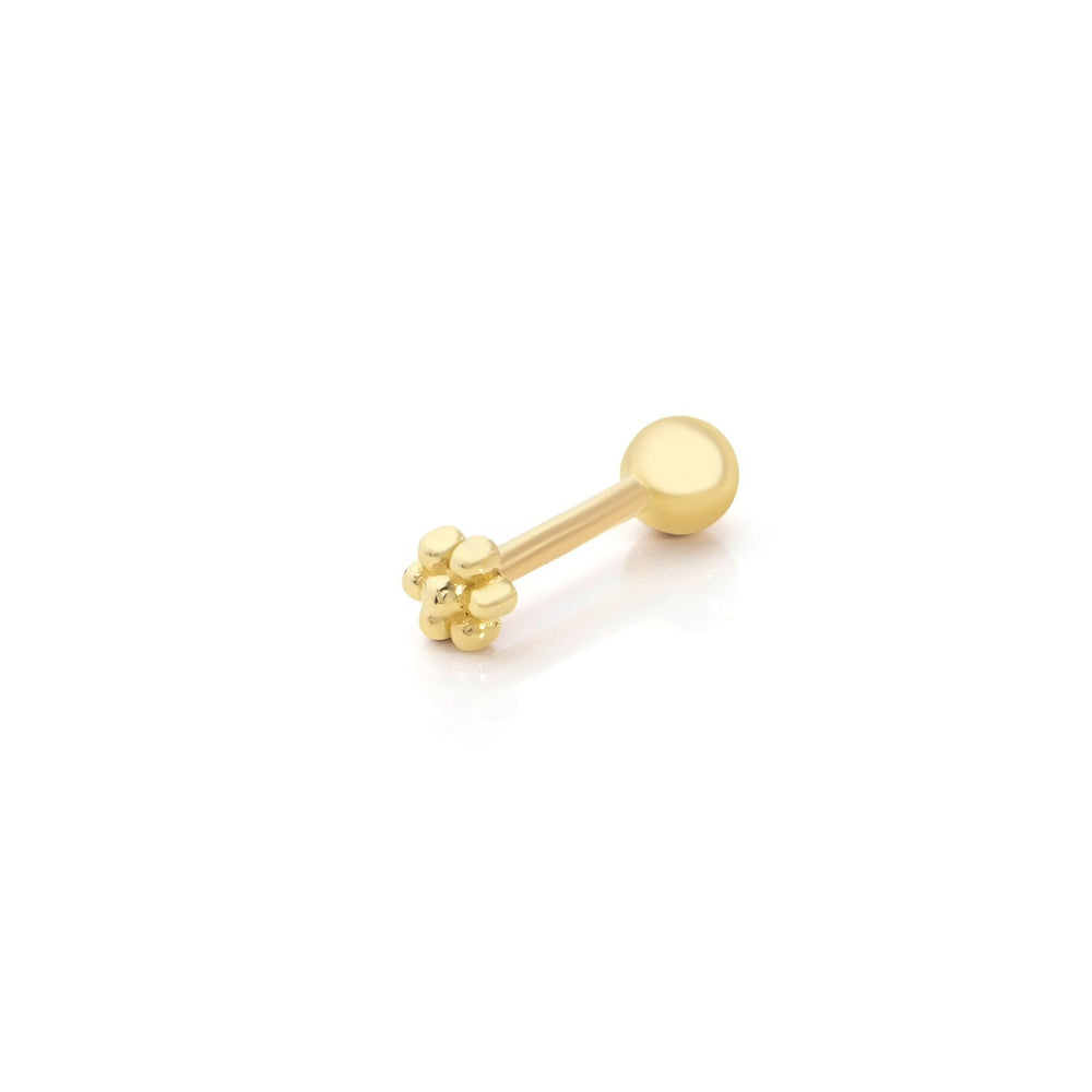 14k Gold Madamme Flower Tragus Piercing