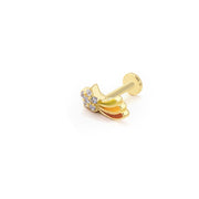 14k Gold Enameled Comet Tragus Piercing