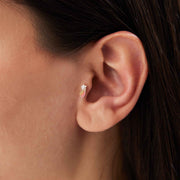 14k Gold Enameled Comet Tragus Piercing