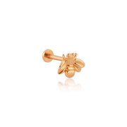 14k Gold Bee Pattern Tragus Piercing