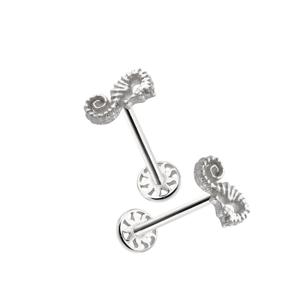 14k Gold Seahorse Figure Tragus Piercing