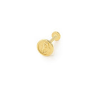 14k Gold Seahorse Medallion Tragus Piercing