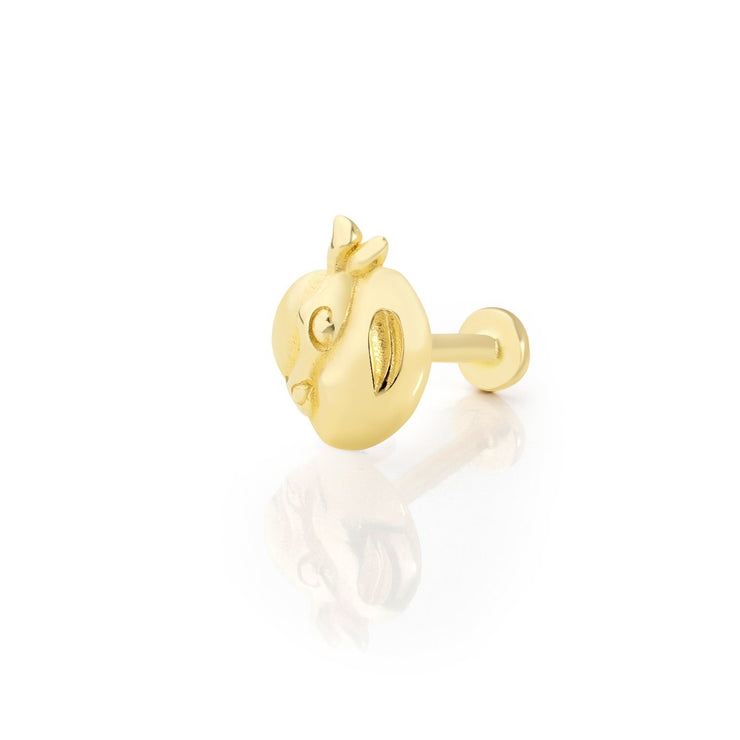 14k Gold Ninja Turtle Figure Tragus Piercing