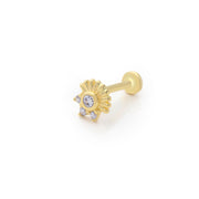 14k Gold Eyelash Tragus Piercing