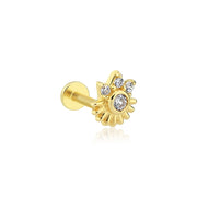 14k Gold Eyelash Tragus Piercing