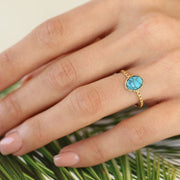 14k Gold Turquoise Ring