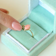 14k Gold Puppies Color Opal Ring