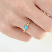 14k Gold Turquoise Ring