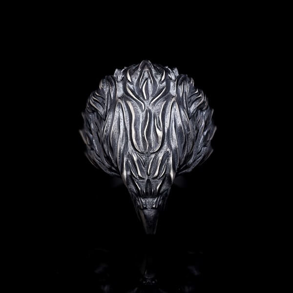 Men’s Sterling Silver 3D Eagle Ring