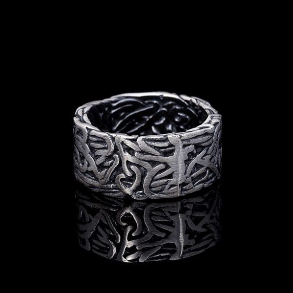 Men’s Sterling Silver Knitted Wedding Ring