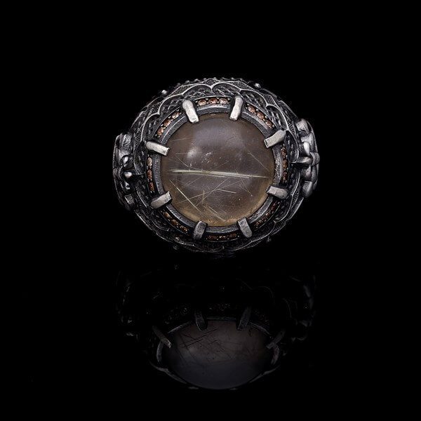 Men’s Sterling Silver King Crown Ring