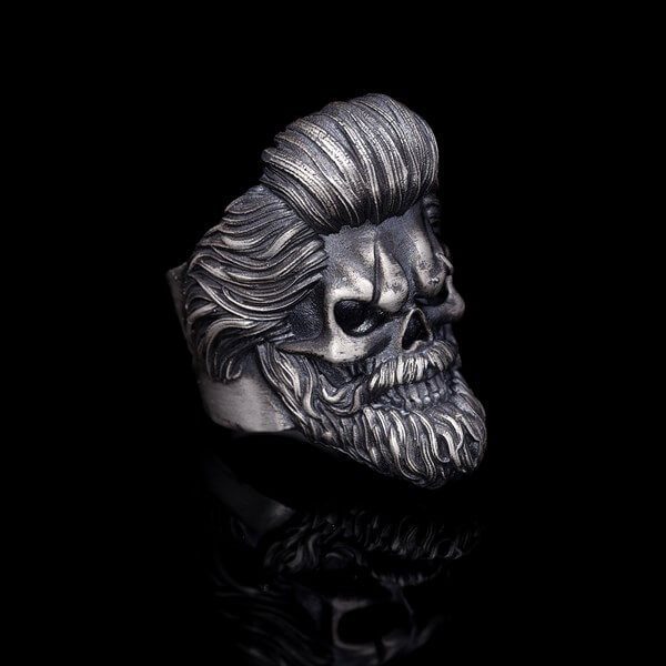 Men’s Sterling Silver 3D Gothic Ring