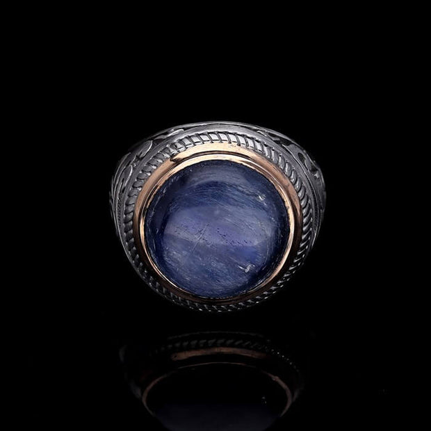 Men’s Sterling Silver Kyanite Stone Ring