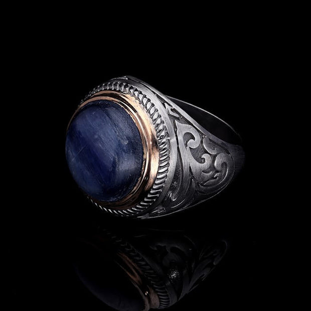 Men’s Sterling Silver Kyanite Stone Ring