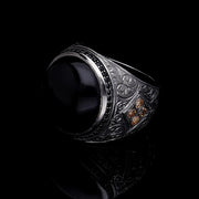 Men’s Sterling Silver Onxy Ring