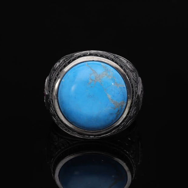 Men’s Sterling Silver Turquoise Ring