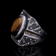 Men’s Sterling Silver Tiger Eye Ring