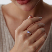 14k Gold Violet Ring