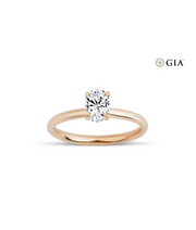 Oval Cut GIA Certified Solitaire Diamond Ring