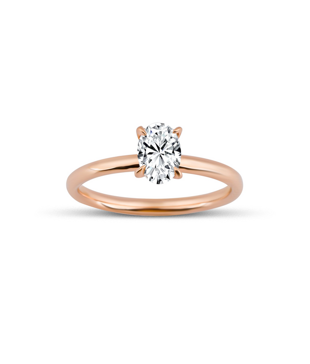 Oval Cut Solitaire Diamond Ring