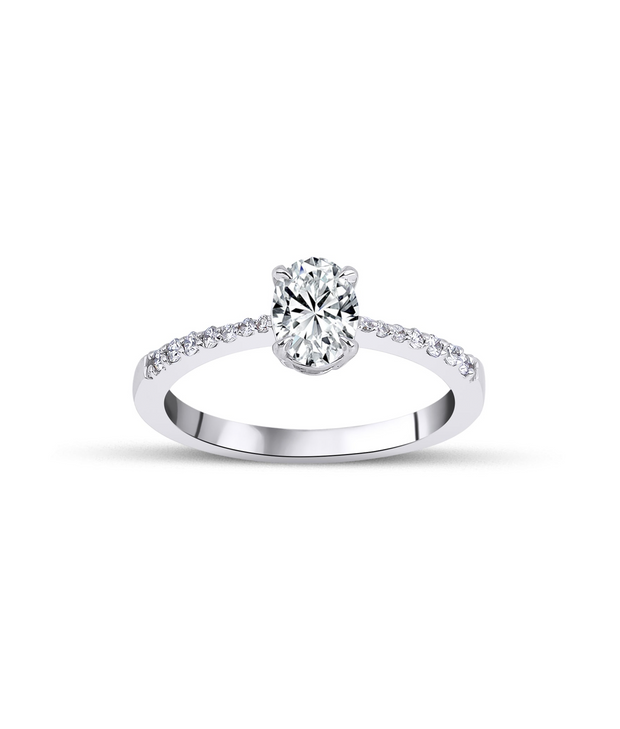 Oval Cut Halo Diamond Ring