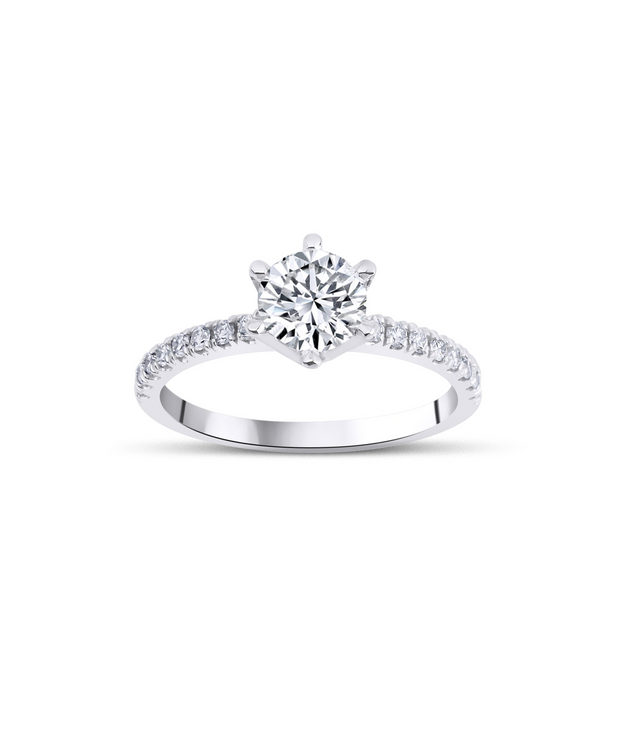 Round Cut Halo Diamond Ring