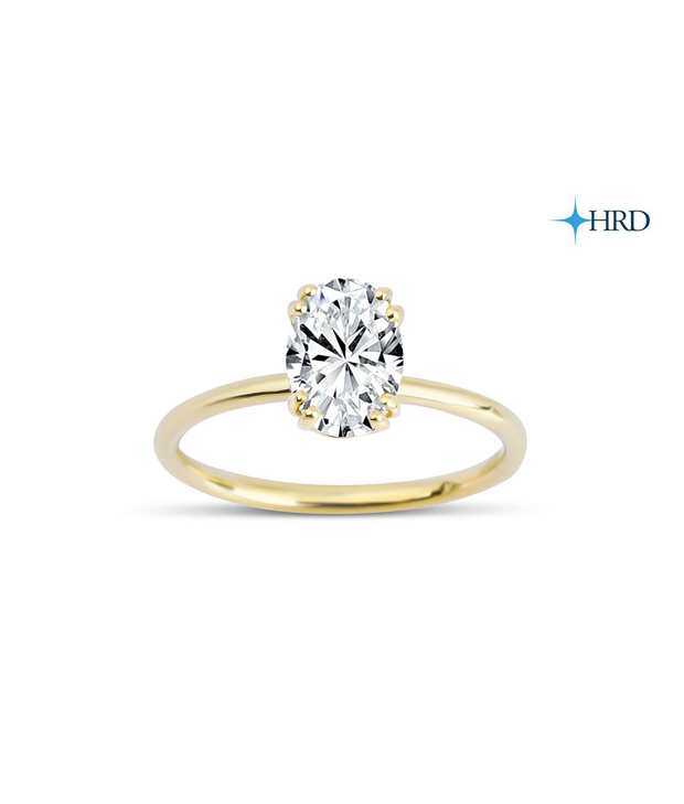 Oval Cut HRD Certified Solitaire Diamond Ring