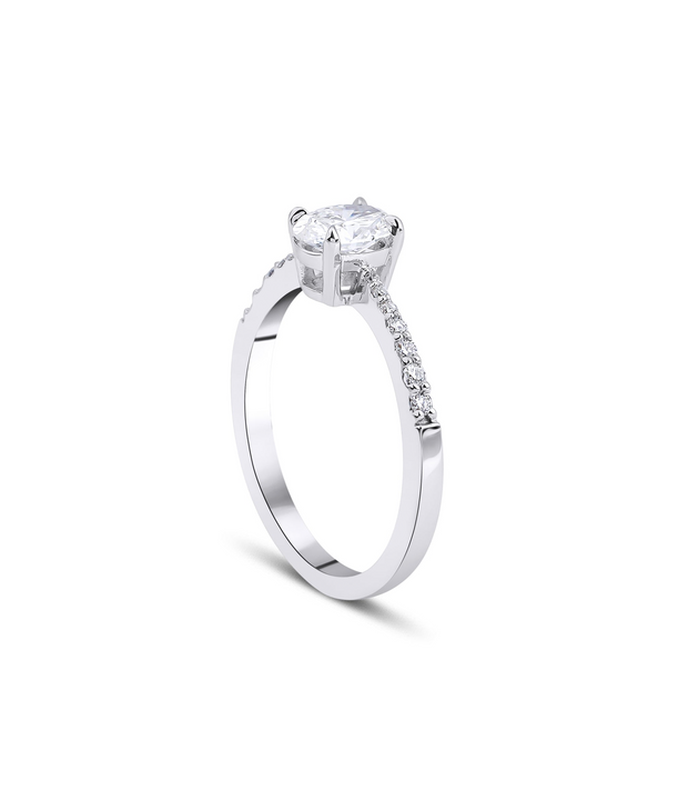 Oval Cut Halo Diamond Ring