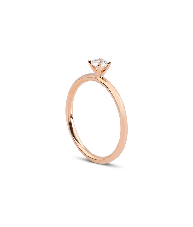 Round Cut Solitaire Diamond Ring