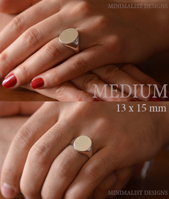 Custom Made Oval Asclepius Ring-Minimalist Designs